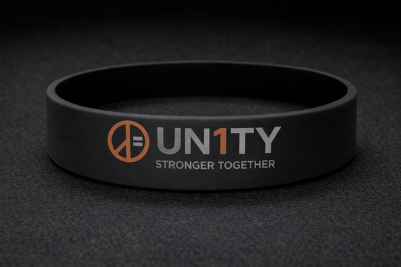 UN1TY silicone wristband Stronger Together flexible and lightweight